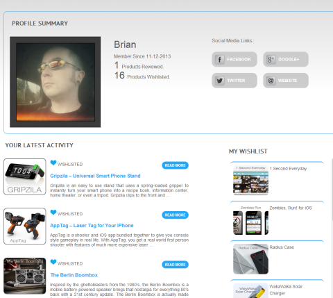 Ag store profile page